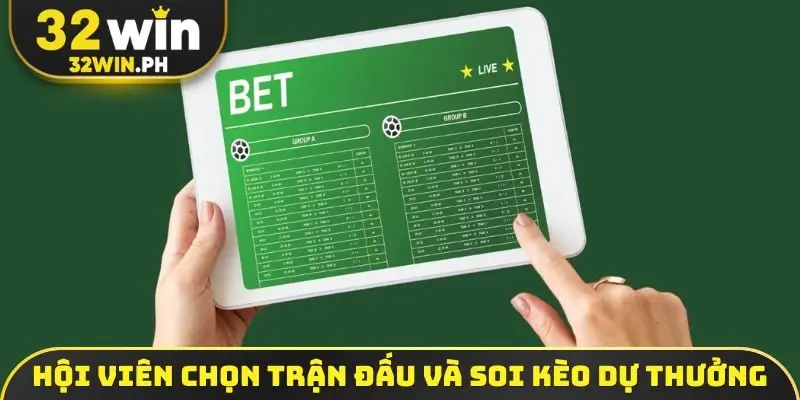 SABA Sports 32WIN Đa Dạng Kèo Thơm, Thưởng Cực Khủng Hội viên chọn trận đấu và soi kèo dự thưởng