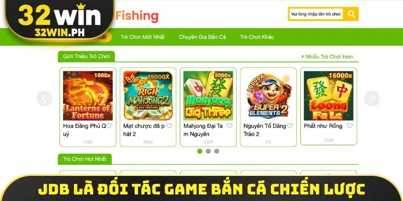 JDB là đối tác game bắn cá chiến lược
