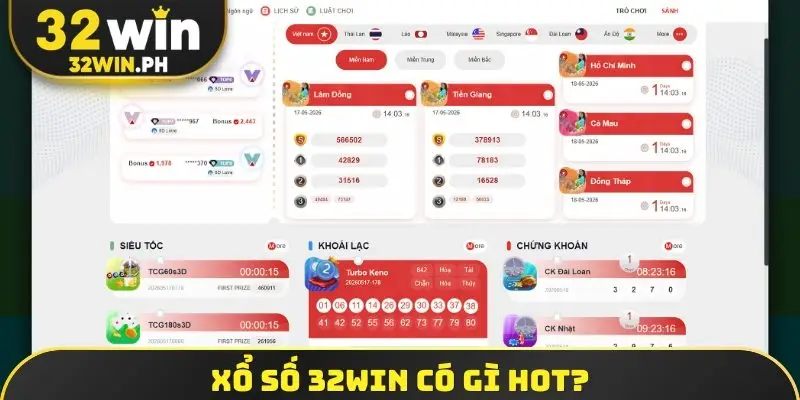 Xổ số 32win có gì hot?
